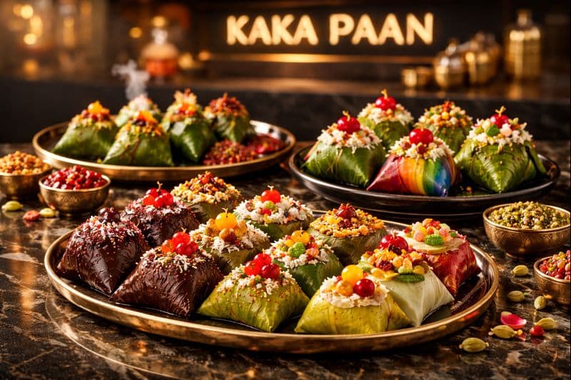 Assorted Kaka paans served at an event